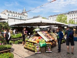 Copenhagen market scene|Copenhagen market scene